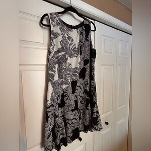 Alfani Black and White Abstract Mini Dress